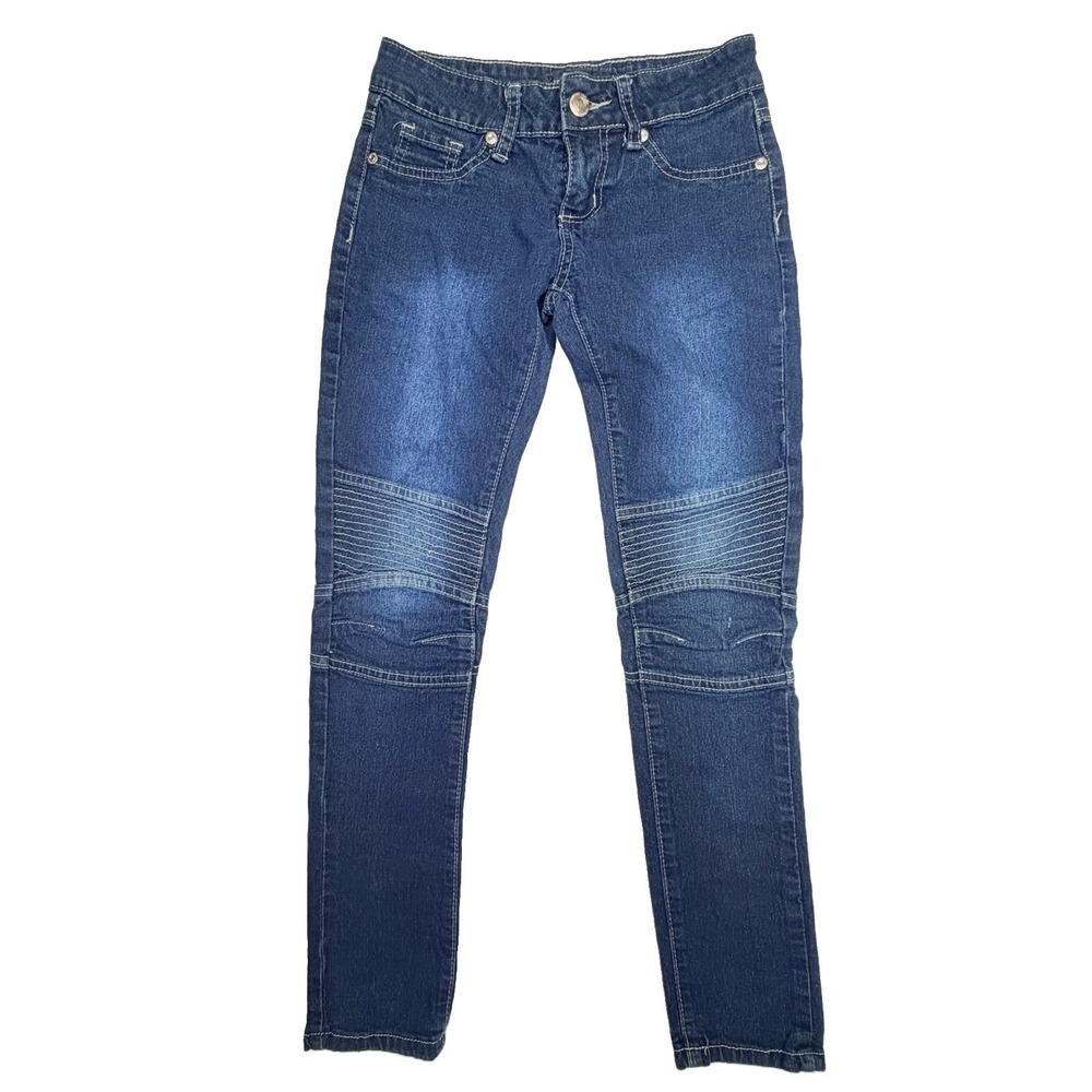 Vintage Harlem Girls Stretch Moto Skinny Jeans Size 10 Studded Pockets